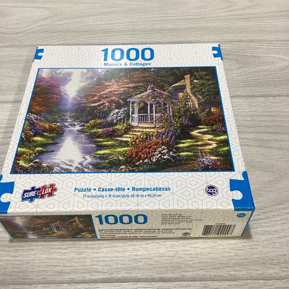 TCG SURELOX 1000 Pieces 27"x‎ 19" Manors & Cottages Hideaway *Factory Sealed*
